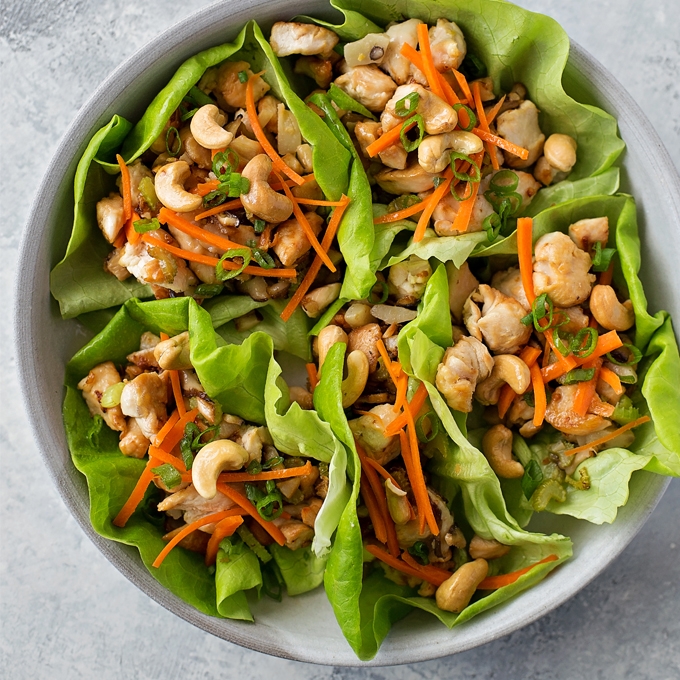 Cashew Chicken Lettuce Wraps Recipe | Life Made Simple