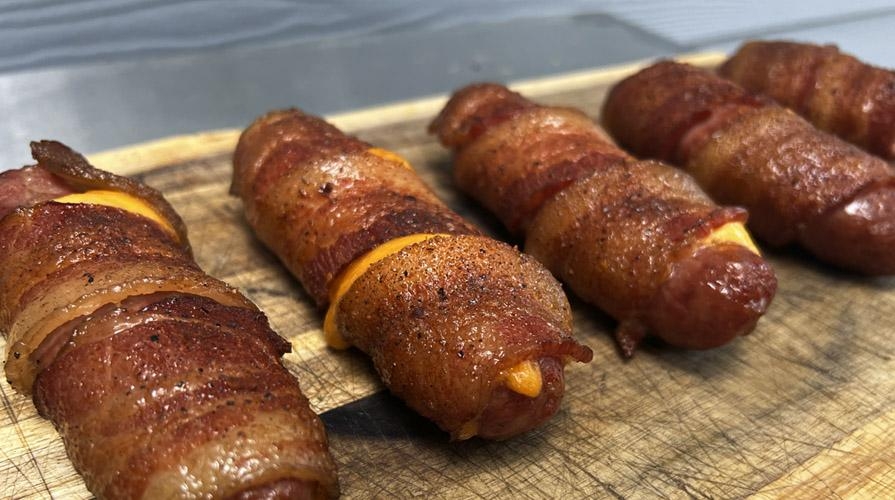 Bacon Wrapped Cheese Stuffed Brats - Smoked BBQ Source