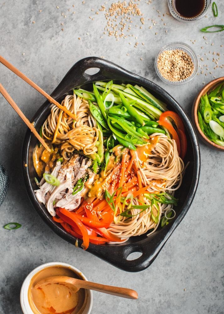 Chilled Noodles with Spicy Peanut Sauce — saltnpepperhere