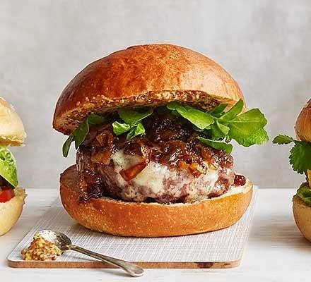 French onion cheeseburger recipe | BBC Good Food